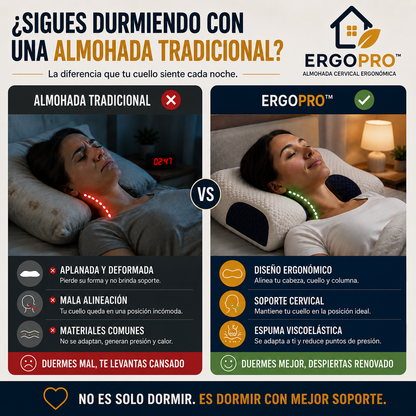 ERGOPRO™ | Pack x2 Almohadas Cervicales Ergonómicas