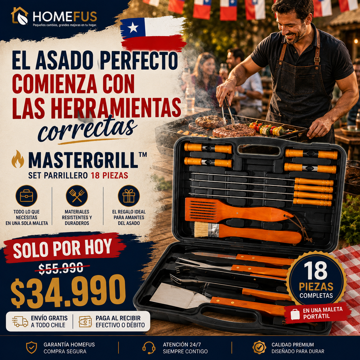 MasterGrill™ | Todo listo para compartir un gran asado